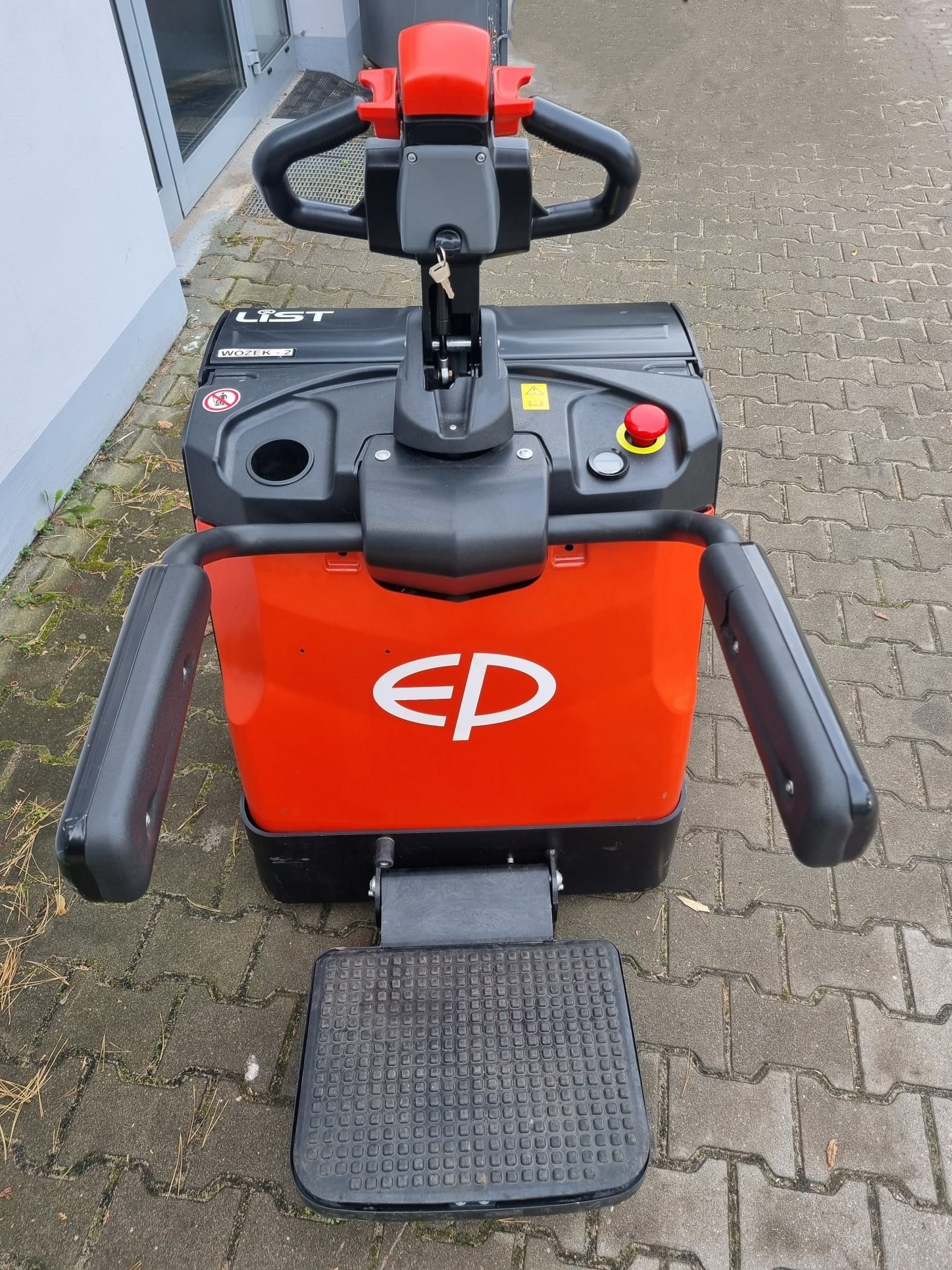 Elektryczny wózek paletowy z paltformą EP RPL201H używany 6